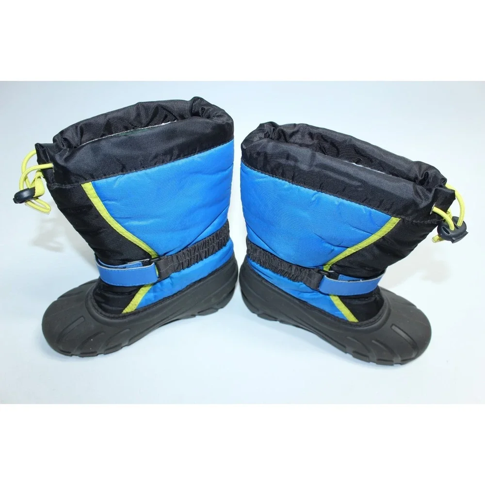 SOREL Flurry Youth Kids Insulated Winter Waterproof Snow Boots Blue-Black Size 1